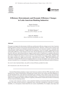 Efficiency Determinants and Dynamic Efficiency Changes in Latin
