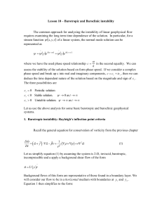 Chapter 11 * Potential Vorticity * Lee and Rossby Waves