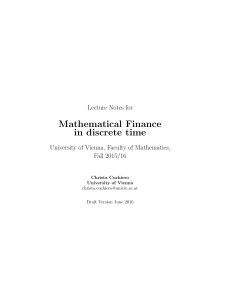 Mathematical Finance in discrete time