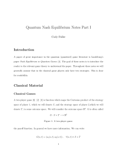Quantum Nash Equilibrium