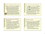 Decision-Making and Probability Distributions Random