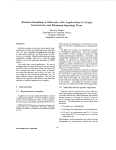 Random sampling in matroids, with applications to graph