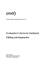 Evaluation criteria for statistical editing and imputation