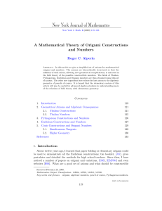 A Mathematical Theory of Origami Constructions and Numbers