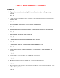 strategy and human resources planning