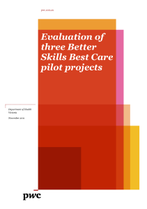 Evaluation of three Better Skills Best Care pilot