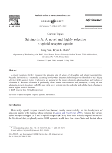 Salvinorin A: A novel and highly selective n