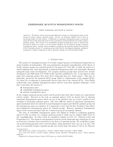 EMBEDDABLE QUANTUM HOMOGENEOUS SPACES 1