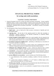 financial prudential norms