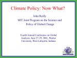 Climate Policy: Now What? - Global Trade Analysis Project