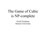 The Game of Cubic is NP-complete
