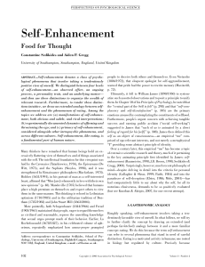 Self-Enhancement - University of Southampton