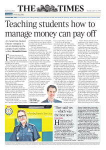 Teaching students how to manage money can pay off