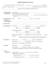 Sample Employment Contract