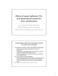 Effects of export spillovers, FDI, and ownership structures on firms