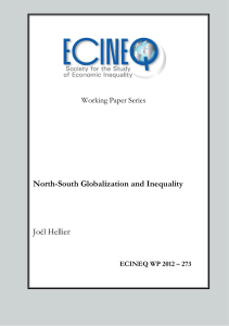 North-South Globalization and Inequality Joël Hellier