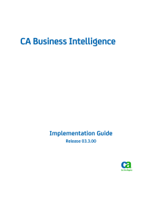 CA Business Intelligence Implementation Guide