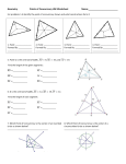 Geometry Points of Concurrency HW Worksheet Name: For
