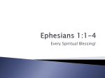Ephesians 1:1-4 - Dunoon Baptist Church