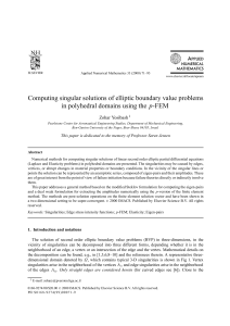 Computing singular solutions of elliptic boundary value problems in