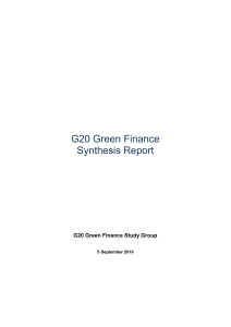 G20 Green Finance Synthesis Report