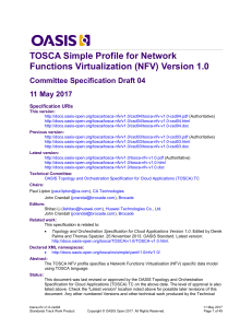 TOSCA Simple Profile for Network Functions Virtualization (NFV