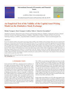An Empirical Test of the Validity of the Capital Asset Pricing Model