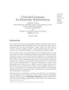 Controlled Language for Knowledge Representation
