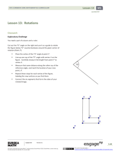 Geometry Module 1, Topic C, Lesson 13: Student Version