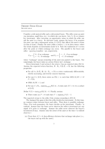 Theory Field Exam