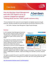 How did Aberdeen Asset Management work with CDS Digital to