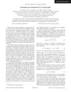 Maximizing the entanglement of two mixed qubits