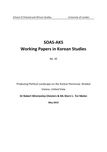 SOAS-AKS Working Papers in Korean Studies