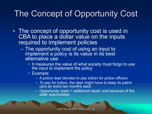 The Concept of Opportunity Cost