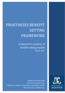 Prostheses Benefit Setting Framework