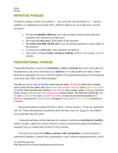 prepositional phrase