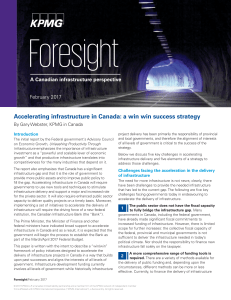Accelerating infrastructure in Canada: a win win success