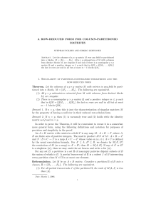 A row-reduced form for column