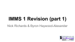 IMMS 1 Revision