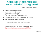 A von Neumann measurement - University of Toronto Physics