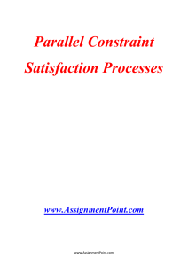 Parallel Constraint Satisfaction Processes www.AssignmentPoint