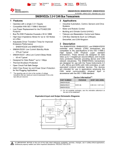 SN65HVD23x 3.3-V CAN Bus Transceivers