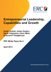 Entrepreneurial Leadership, Capabilities and Growth