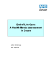 End of Life Care: A Health Needs Assessment in Devon