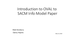 Introduction to OVAL to SACM Info Model Paper