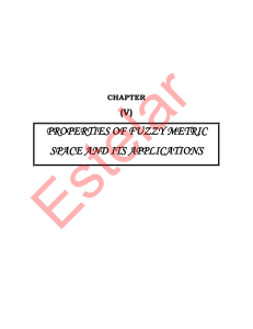 properties of fuzzy metric space and its applications