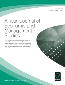 African Journal of Economic and Management