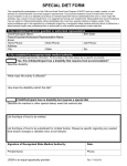 Special Diet Form - Ohio Department of Education