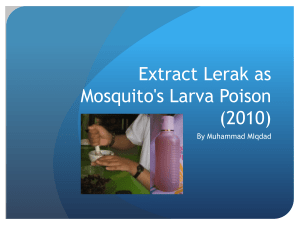 Extract Lerak as Mosquito`s Larva Poison (2010)