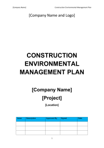 construction environmental management plan